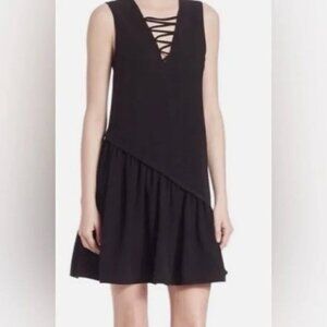 Opening Ceremony Black Stone Lattice A-Line Dress